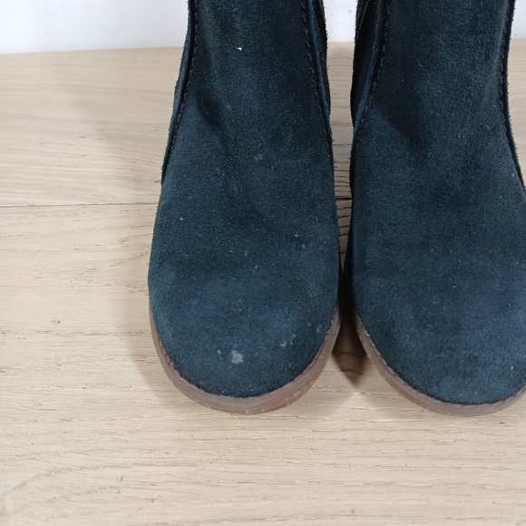 Clarks Collection Ankle Boots Womens 7.5M Black Suede Block Heel Classic Fall - Picture 8 of 12